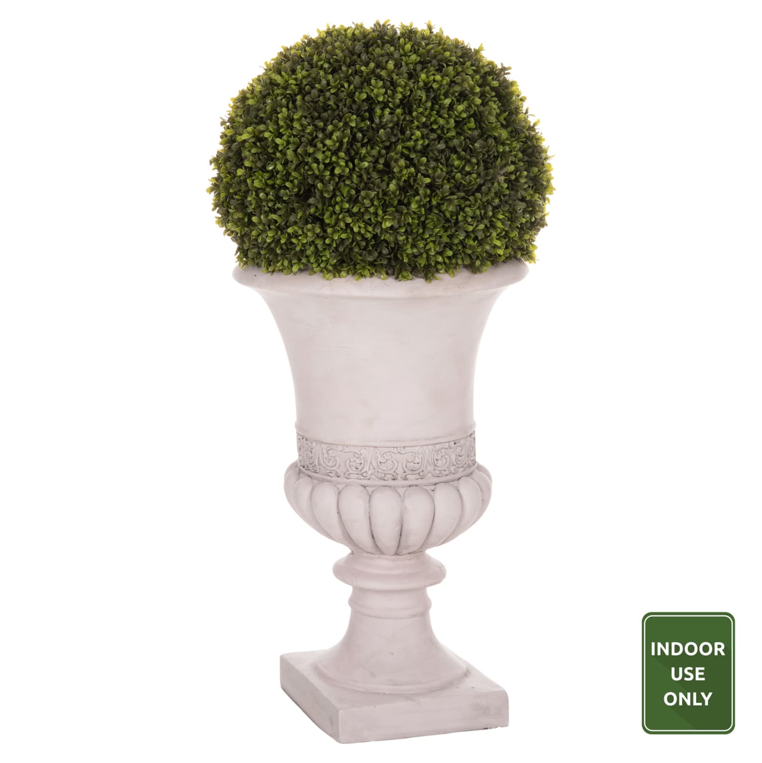 DECORATIVE SYNTHETIC PLANT IN AMPHORA TOPIARY BOXWOOD 82H cm.
