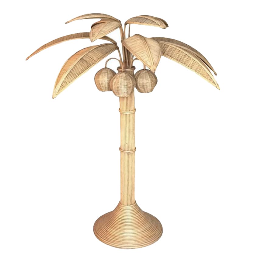 DECORATIVE TREE COCOON COCONUT-TYPE MADE OF NATURAL RATTAN Φ112x145Hcm.