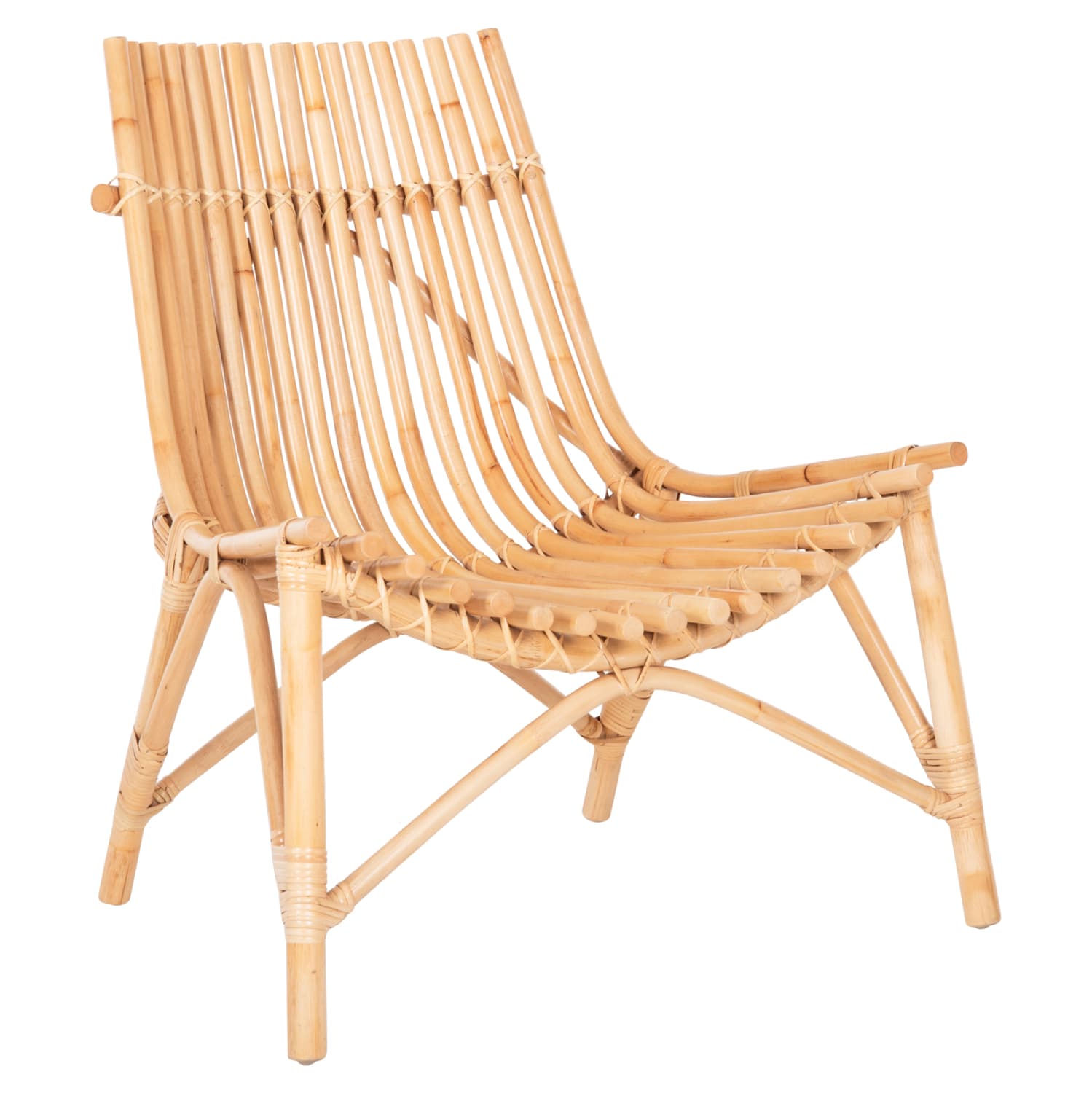 CHAIR FOR OUTDOORS CELLION RATTAN POLES IN NATURAL COLOR 76x72x83Hcm.