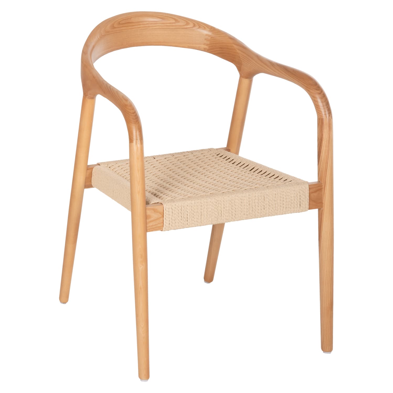 ARMCHAIR GOTHEN ASHWOOD FRAME-PAPER ROPE SEAT 57x54x78Hcm.