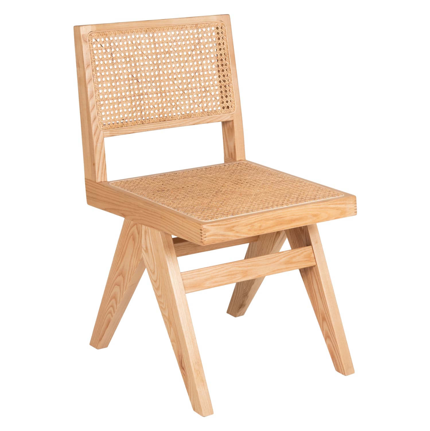 CHAIR FREDRIK ASHWOOD AND NATURAL RATTAN IN NATURAL COLOR 45x55,5x83Hcm.