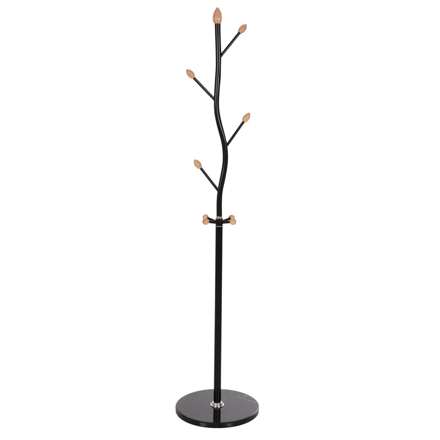 FLOOR STANDING HANGER METALLIC 8 HANGING POSITIONS-BLACK Φ36x172Hcm.
