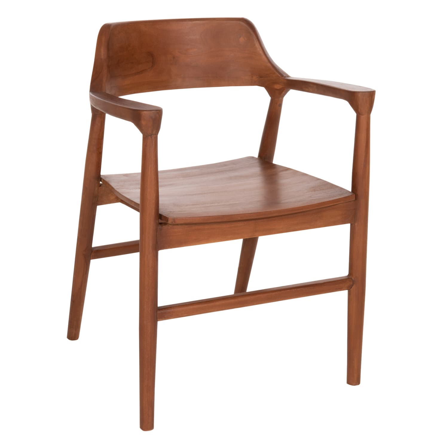DINING ARMCHAIR NIONI TEAK WOOD IN WALNUT COLOR 57x53x77Hcm.
