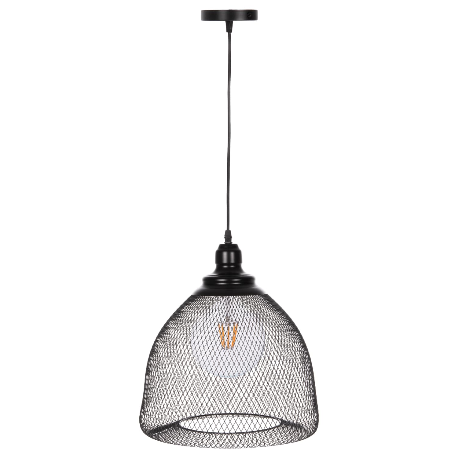 ТАВАНСКА ВИСИЛКА ЦРН МЕТАЛ МРЕЖА КАПА ЅВОНО Φ32x137Hcm.