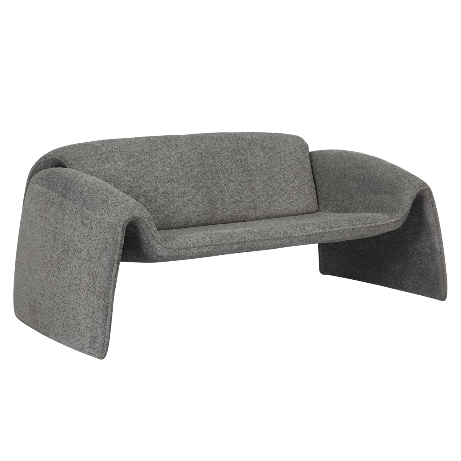 СОФА ДВОСЕД LAFORGE МЕТАЛНА РАМКА-СИВА БУКЛЕ ТКАЕНИНА 160x80x63Hcm.