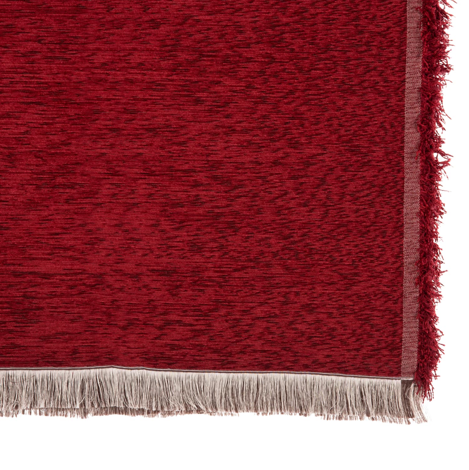 SOFA COVER-THROW WITH FRINGES DREAMTOPIA IN BURGUNDY RED COLOR 295X170cm.