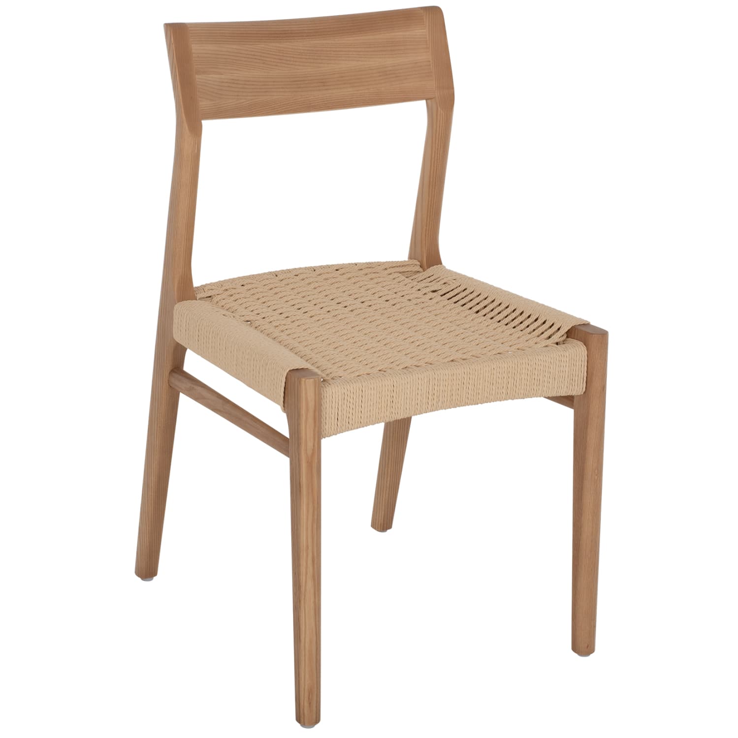 DINING CHAIR PONTUS RUBBERWOOD AND ROPE SEAT-NATURAL COLOR 47X52X80Hcm.