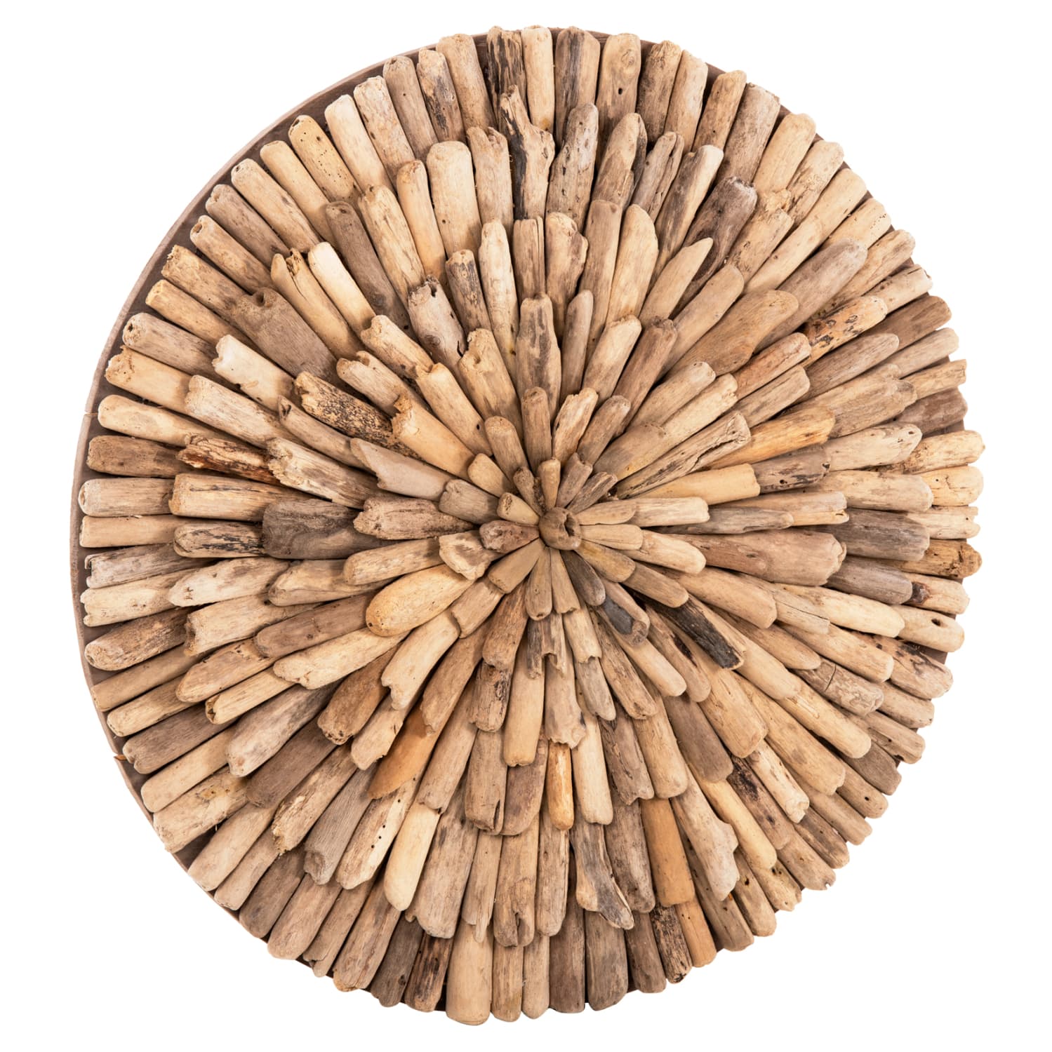 WALL DECORATION ROUND CHIIKI DRIFTWOOD IN NATURAL Φ60 cm.