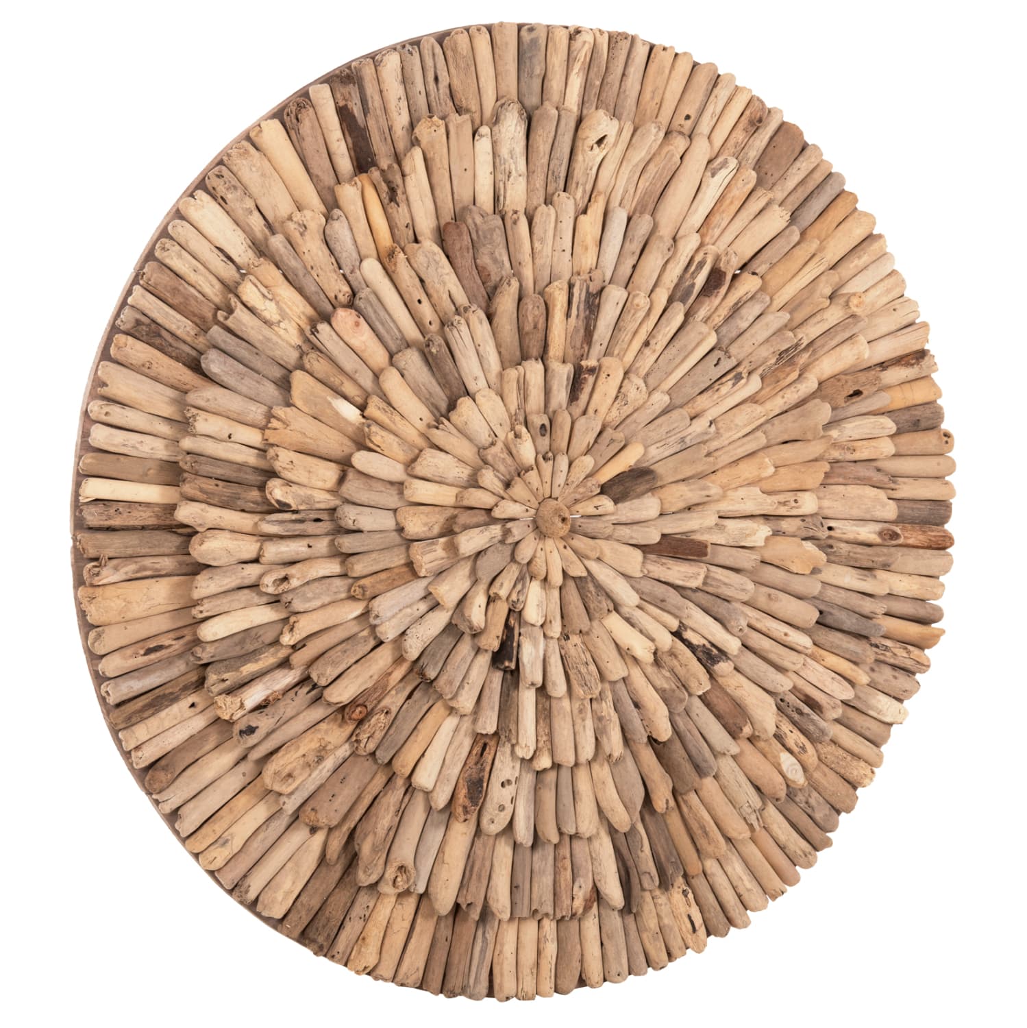 WALL DECORATION ROUND CHIIKI DRIFTWOOD IN NATURAL Φ80 cm.