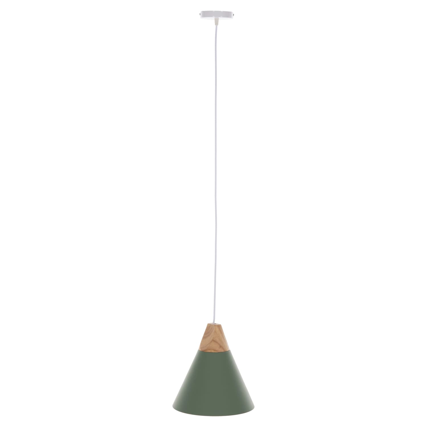 ВИСЕЧКА ТАВАНСКА СВЕТИЛКА ЗЕЛЕН МЕТАЛЕН КАПАК Φ25x118Hcm.