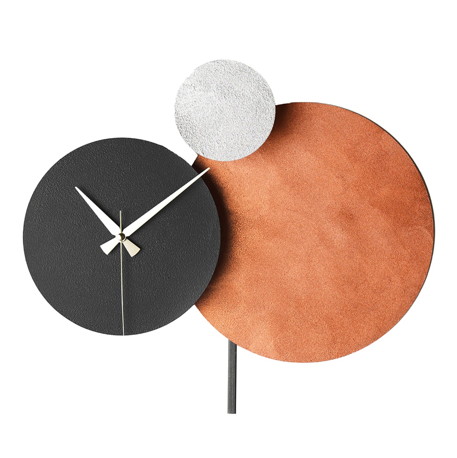 WALL CLOCK METAL IN COPPER-WHITE-ANTHRACITE 46,5X41,5Hcm.