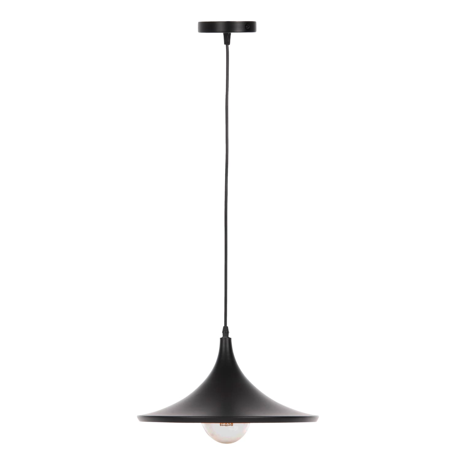 CEILING PENDANT LAMP ALUMINUM IN BLACK & GOLD Φ36x112H cm.