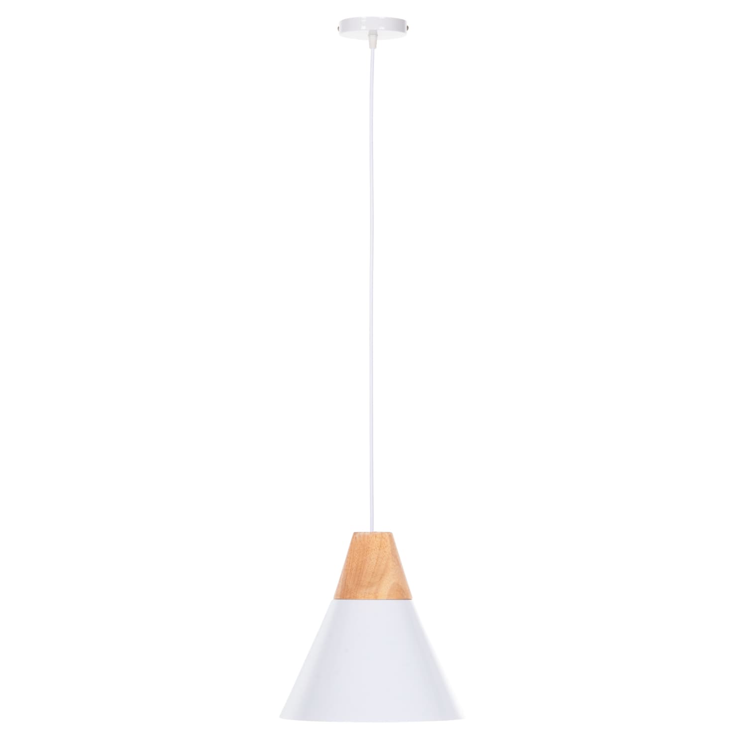 CEILING PENDANT WHITE METAL CAP 24,5x24,5x113H cm.