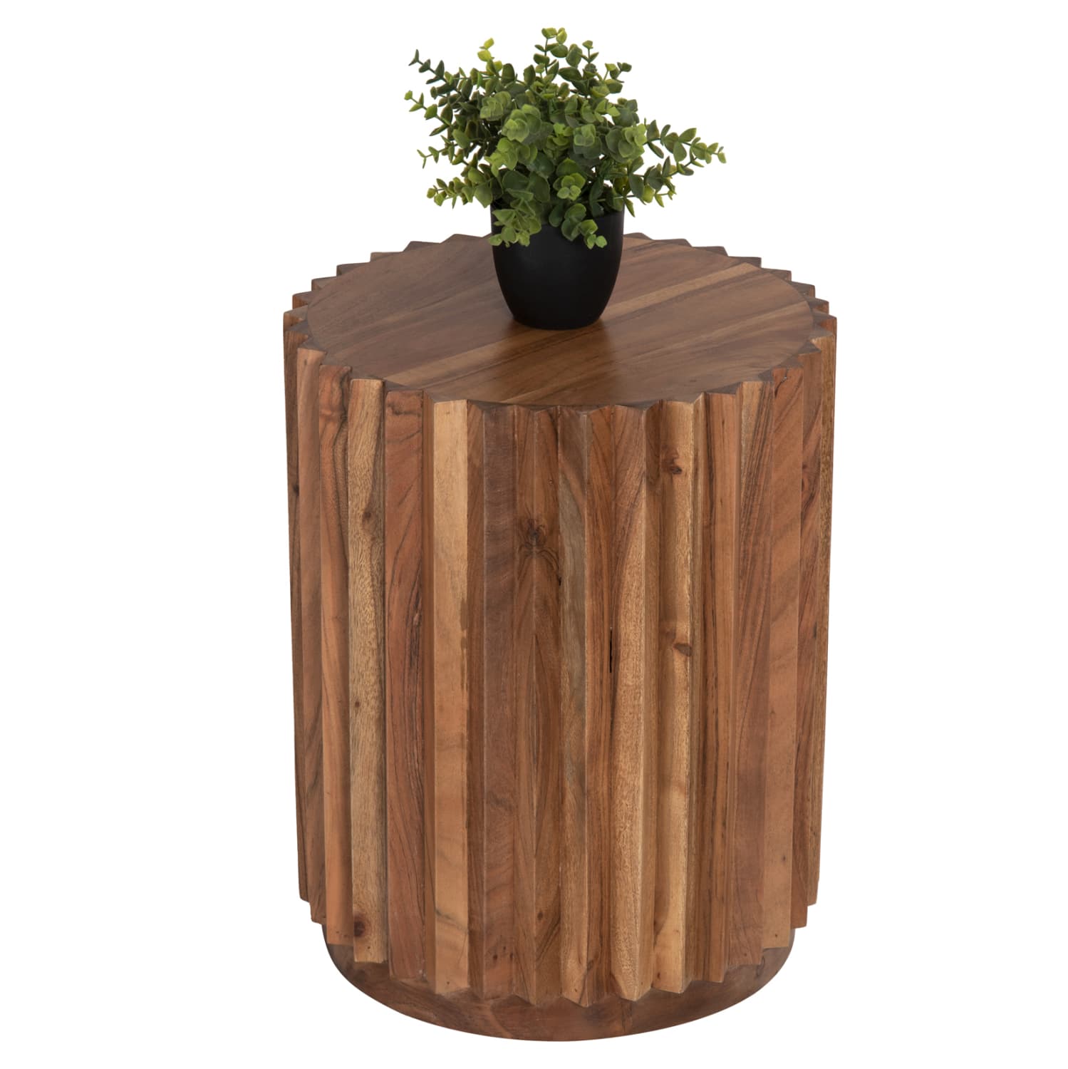 ПОМОШНА МАСА ТРКАЛЕЗНА SEDGE МАСИВНО ДРВО ОД АКАЦИЈА-ПРИРОДНА БОЈА Φ40x50Hcm.