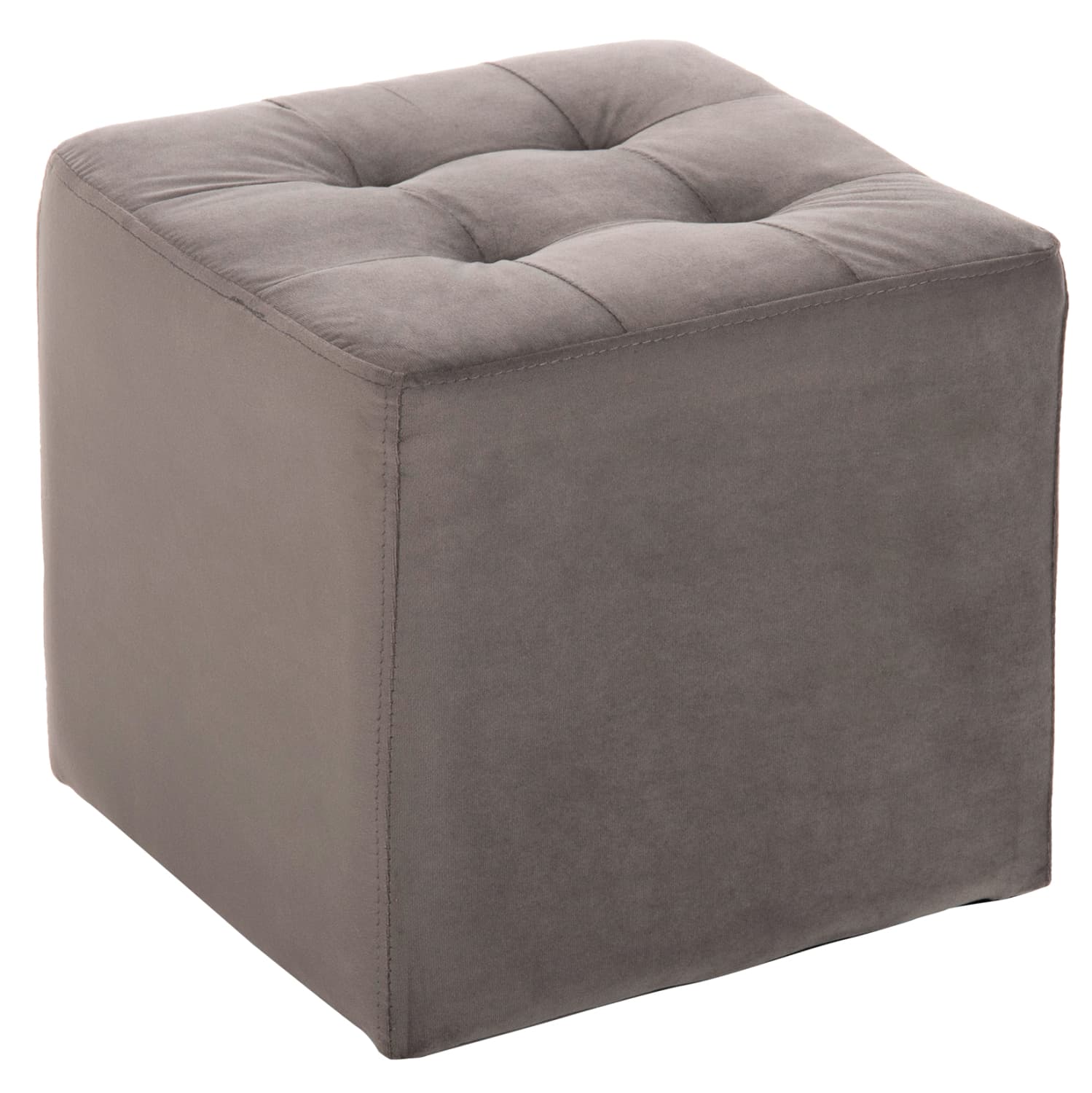 STOOL PUNK GREY VELVET 39Χ39Χ36Hcm.