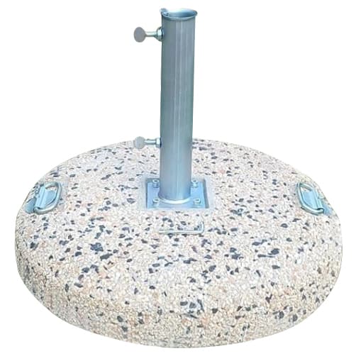 PREMIUM UMBRELLA BASE CONCRETE MOSAIC 50KG WITH HANDLES AND GALVANISED TUBE Φ62mm