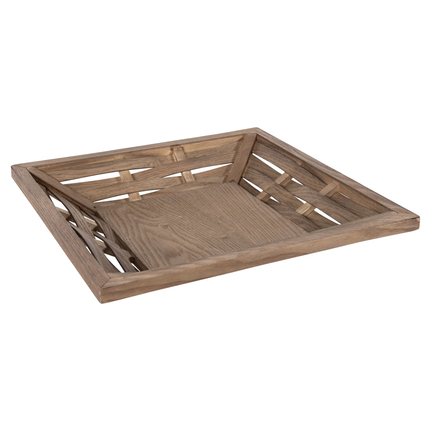 ТАЦНА ЗА ПОСЛУЖУВАЊЕ КВАДРАТНА ЕЛОВО ДРВО & MDF 36x36x6Hcm.