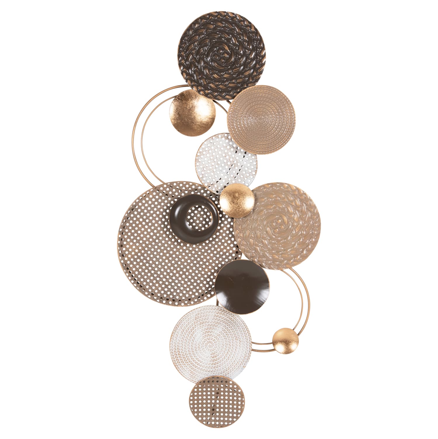 WALL DECOR METAL IN EARTH SUBTLE COLORS 60x5x122 cm.
