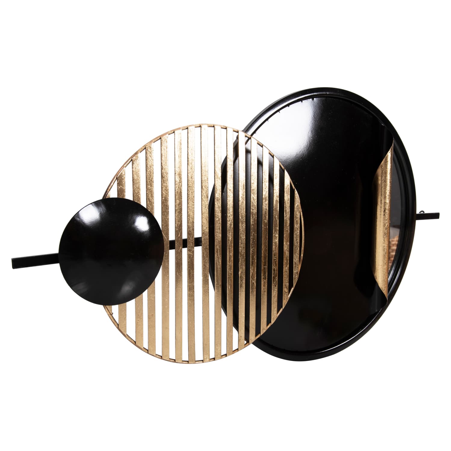 WALL DECOR METAL IN BLACK & GOLD 81,5x46,5Hcm.