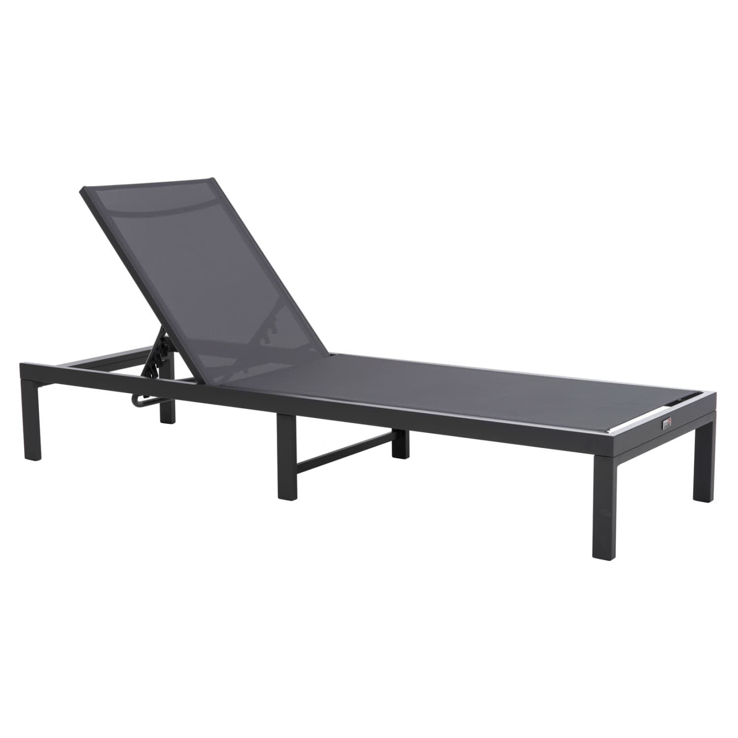 ALUMINUM SUNBED THATCHER ANTHRACITE FRAME & TEXTILENE 196,5x64,5x92Hcm.