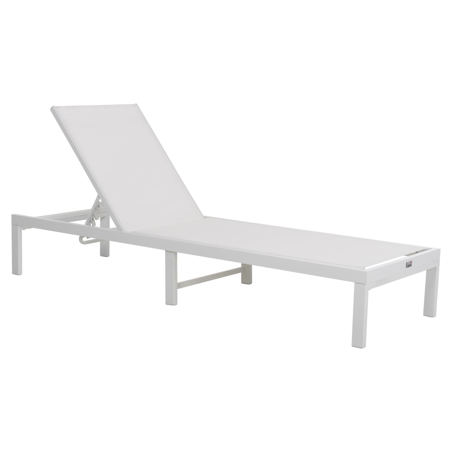 ALUMINUM SUNBED THATCHER WHITE FRAME & TEXTILENE 196,5x64,5x92Hcm.