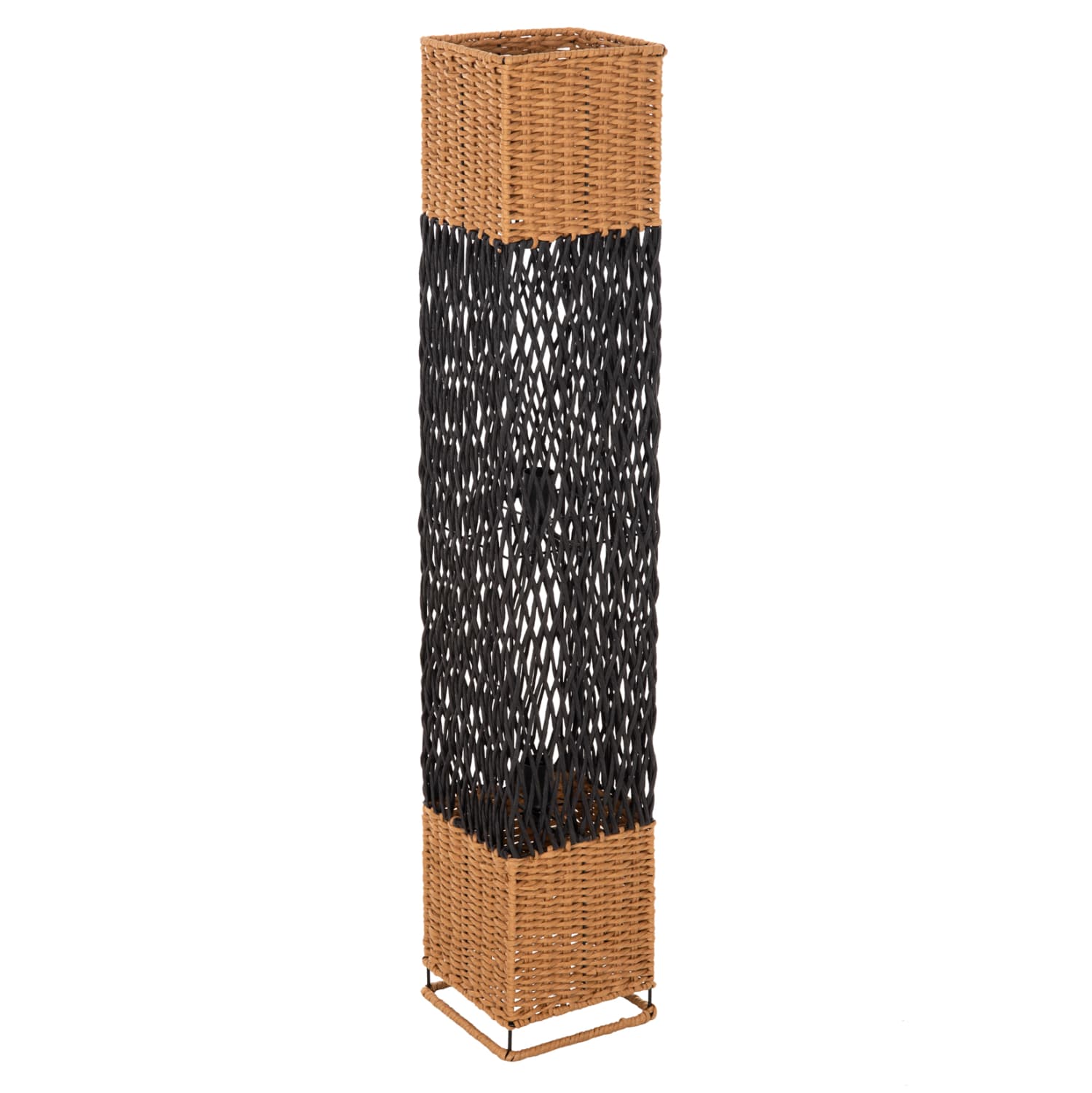 ПОДНА СВЕТИЛКА МЕТАЛ-ХАРТИЕНО ЈАЖЕ ВО ПЕСОК БЕЖ-ЦРНА 21x21x119,5Hcm.