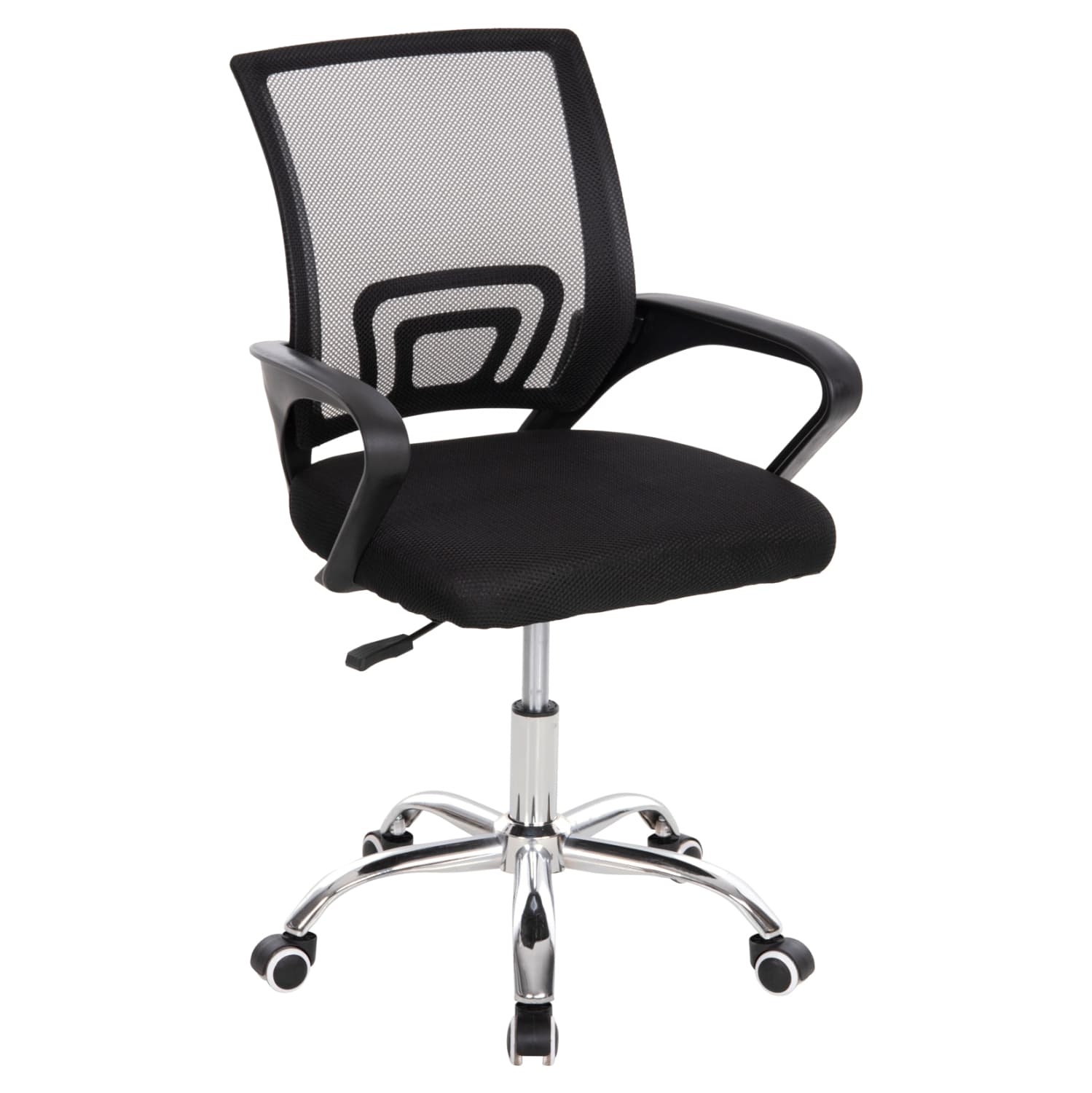 OFFICE CHAIR BRISTONE CHROMED LEG-BLACK MESH 56x53x93Hcm.