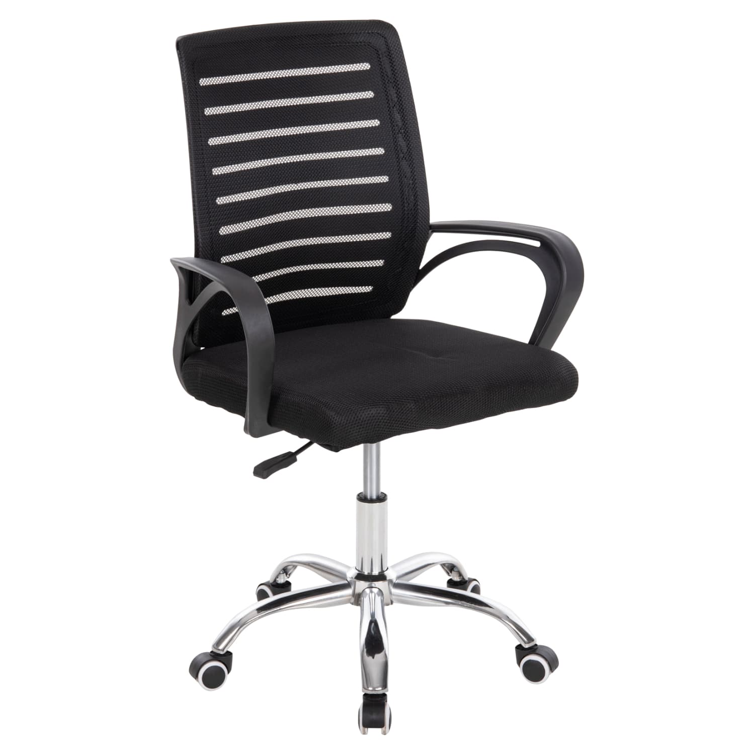 OFFICE CHAIR TRAIL BLACK MESH-CHROMED METAL LEG 64x55x98,5Hcm.