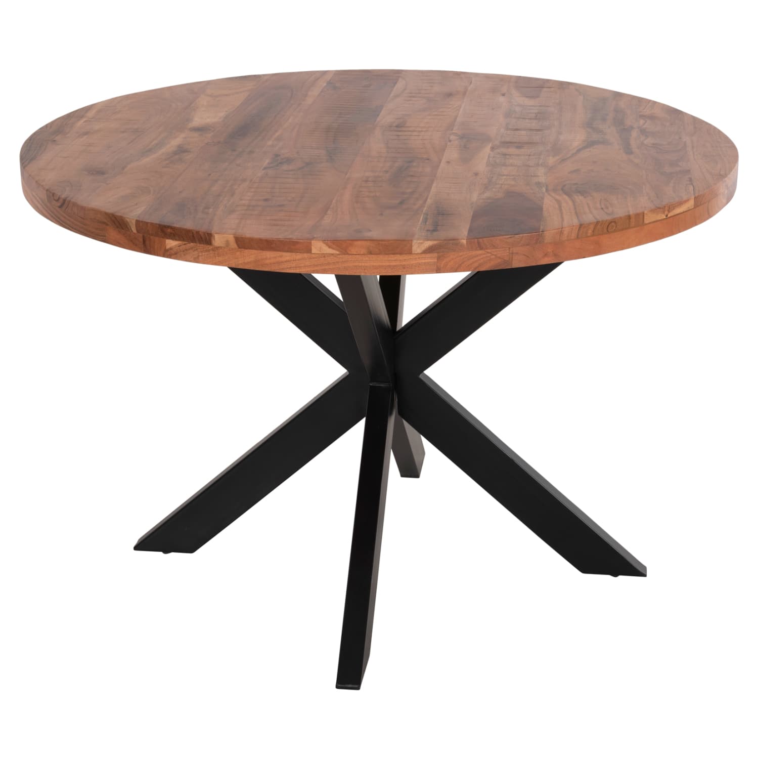 ТРПЕЗАРИСКА МАСА MONTANA SUPERIOR ПОВРШИНА ОД МАСИВНО ДРВО ОД БАГРЕМ 4cm. Φ120Χ77Hcm.
