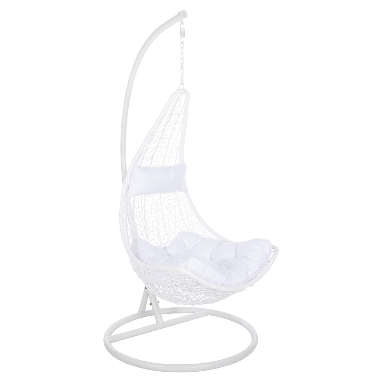 ВИСЕЧКА ЛУЛА MILLIE ОД МЕТАЛ И ВЕШТАЧКИ РАТАН СО ПЕРНИЦИ ВО БЕЛА БОЈА Φ95x195Hcm.