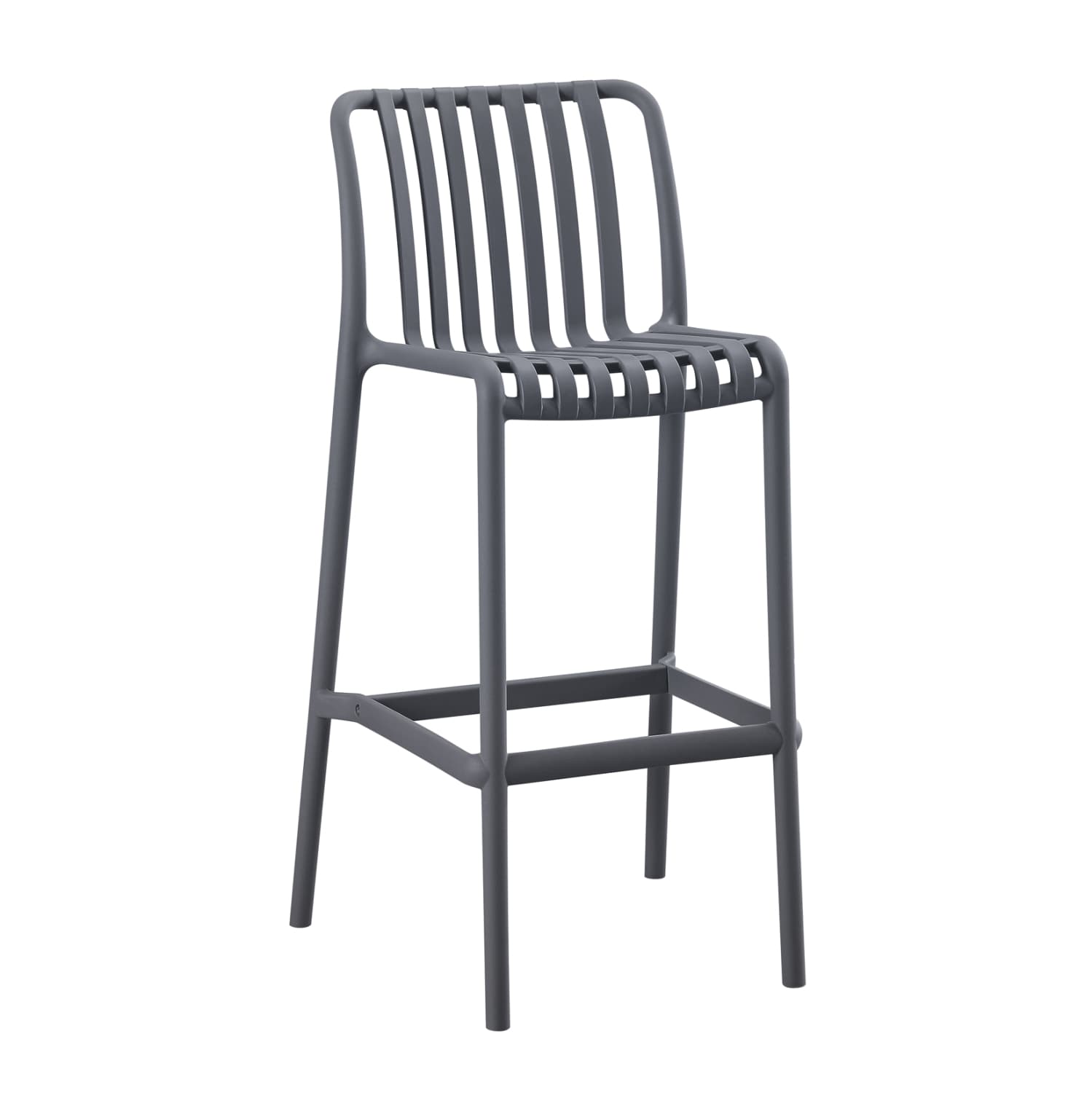БАР ТАБУРЕ ОД ПОЛИПРОПИЛЕН CONVEE СИВО 38,5x49,5x102Hcm.