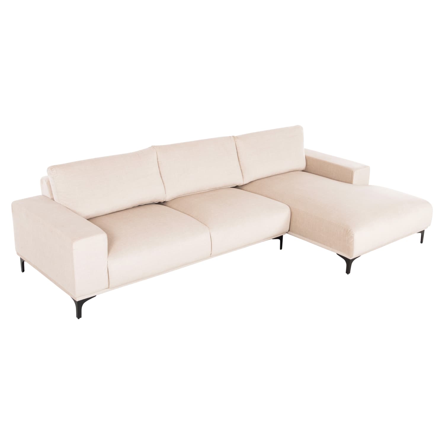 CORNER SOFA (RIGHT) NOA ECRU FABRIC 288x90-157x67-80Hcm.