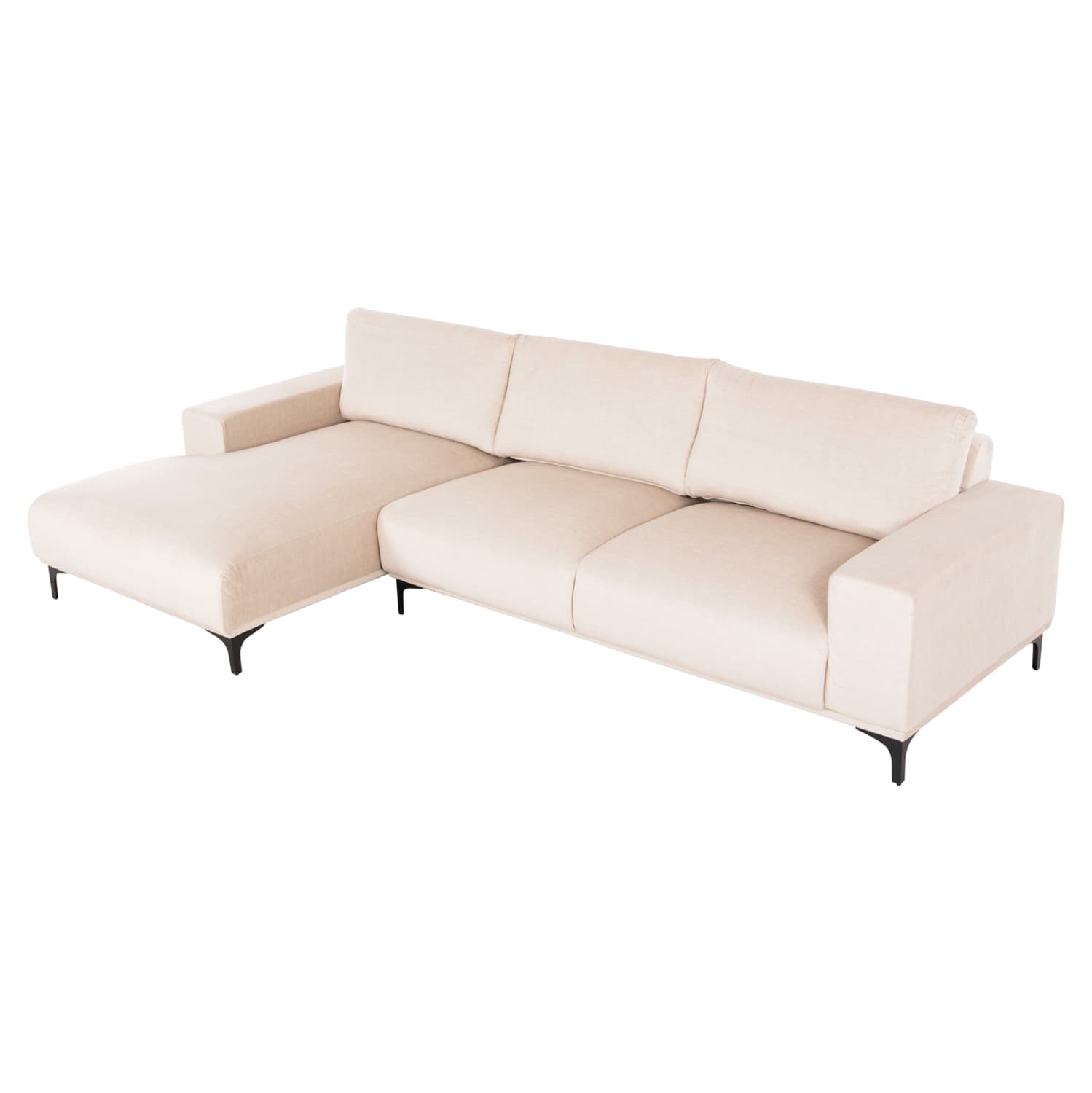 CORNER SOFA (LEFT) NOA ECRU FABRIC 288x90-157x67-80Hcm.