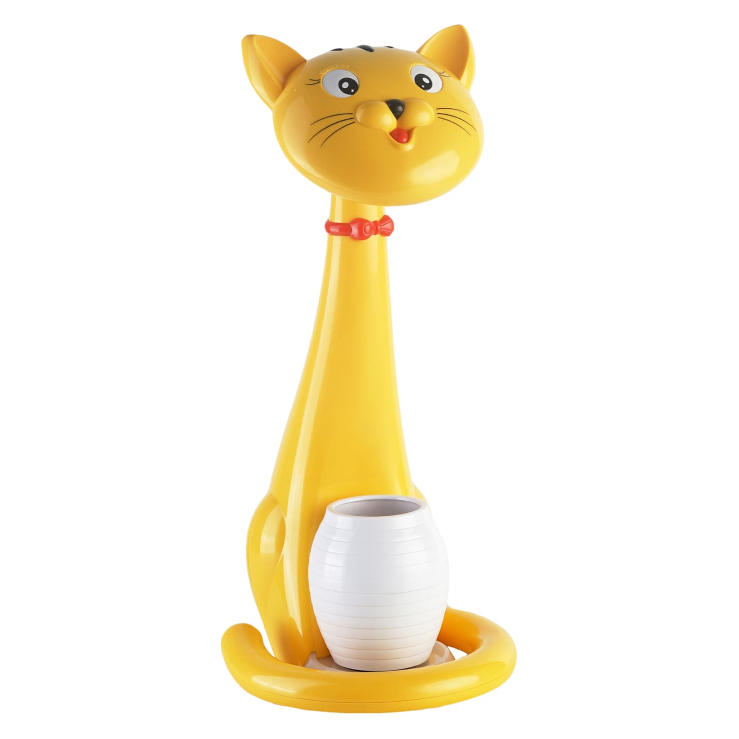 KIDS DESK LAMP LED BADOO CAT FIGURE YELLOW ABS-WITH PEN HOLDER