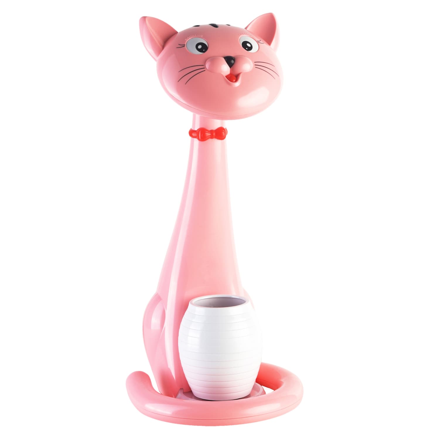 KIDS DESK LAMP LED BADOO CAT FIGURE PINK ABS-WITH PEN HOLDER