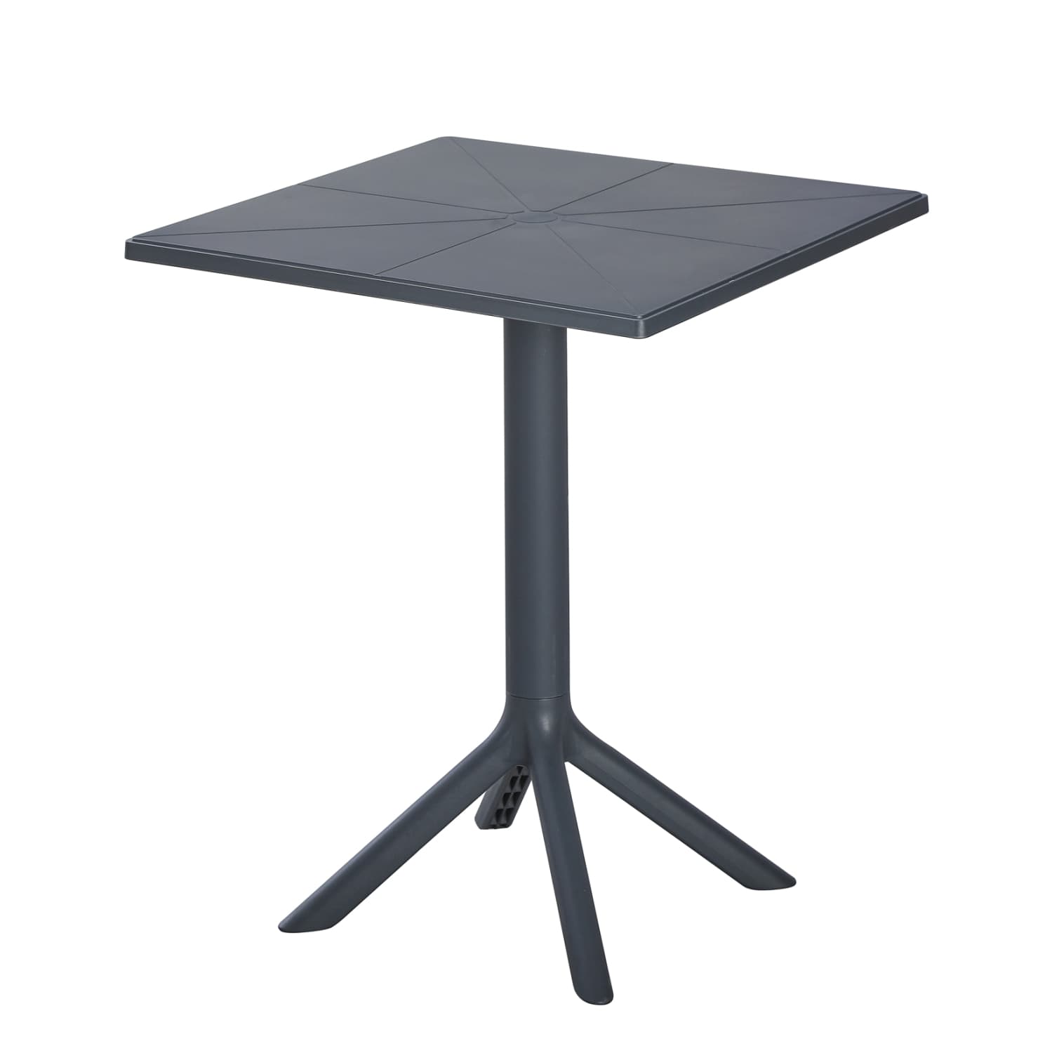 SQUARE POLYPROPYLENE TABLE TERRIN DARK GREY 60,5x60,5x76,5Hcm.
