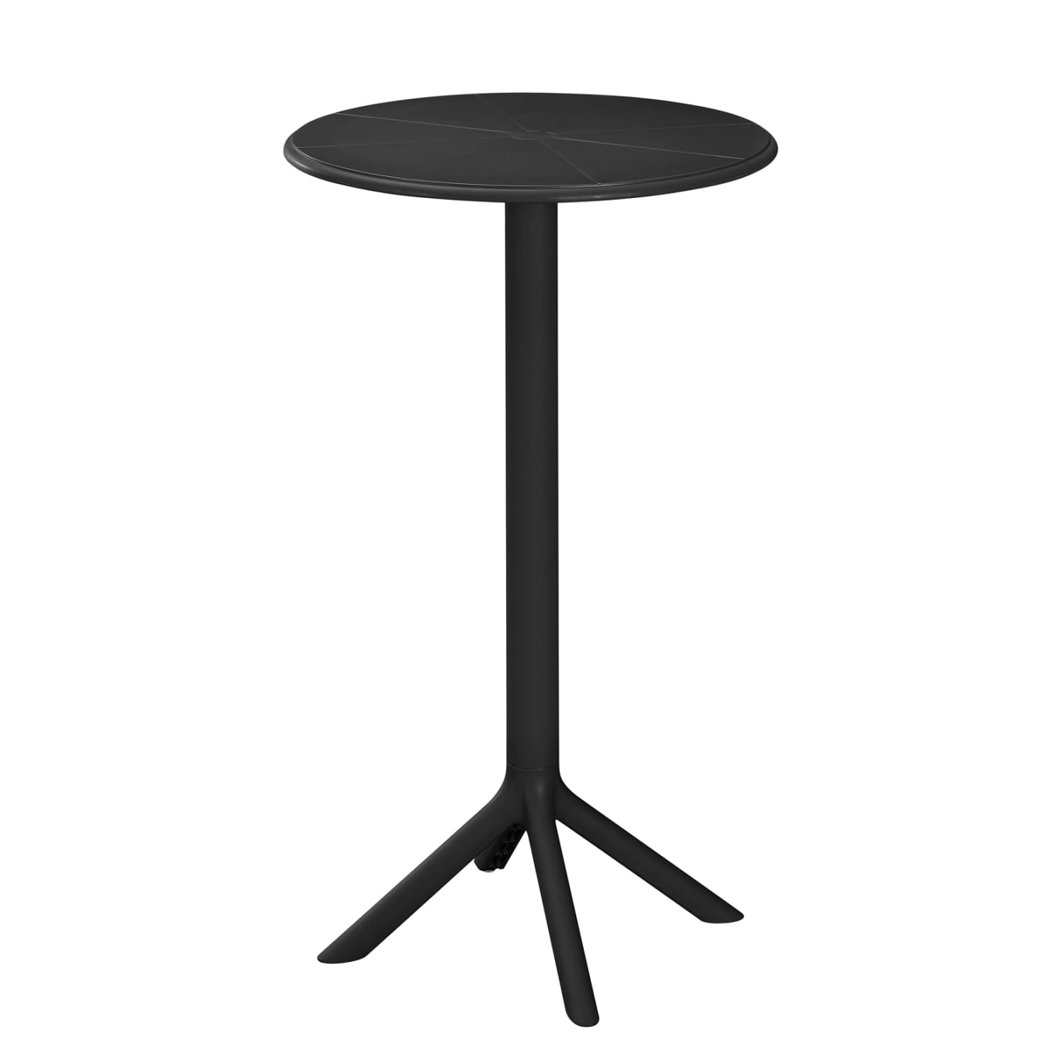 BAR TABLE ROUND TERRIN POLYPROPYLENE BLACK Φ61x107Hcm.
