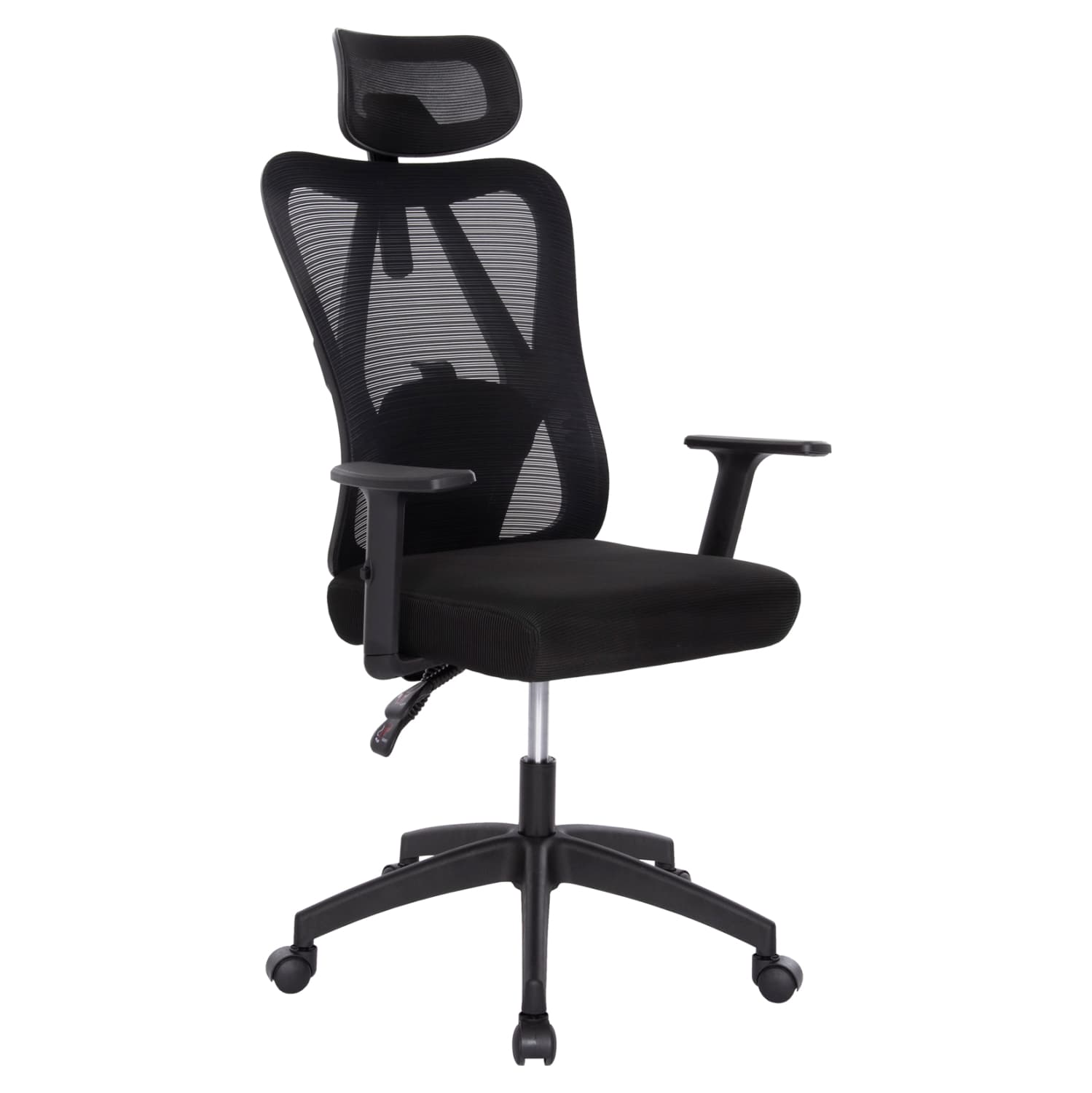 OFFICE CHAIR MEXER BLACK MESH-BLACK PP BASE 68x70x136Hcm.
