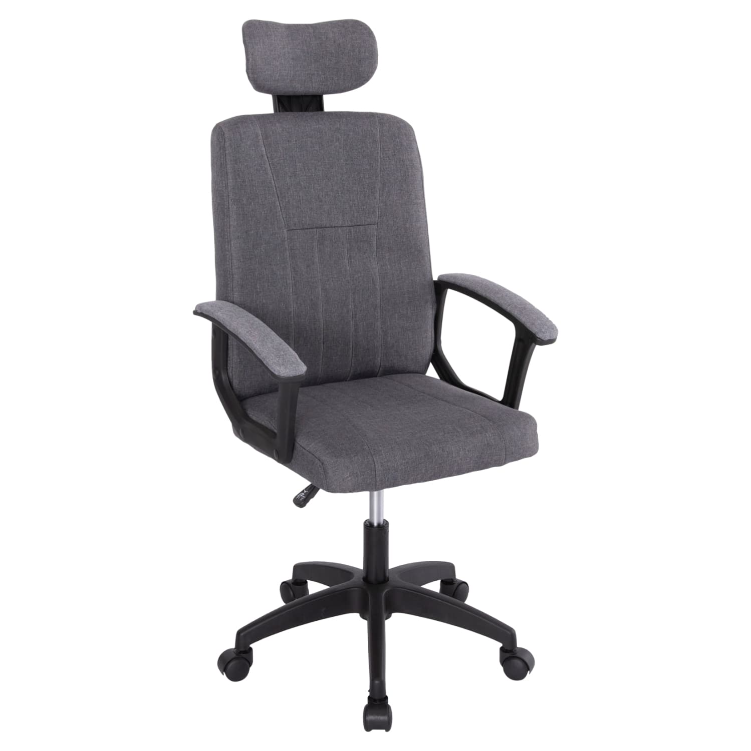 OFFICE CHAIR NIMBLE GREY FABRIC-BLACK FRAME AND BASE 59x64x122Hcm.