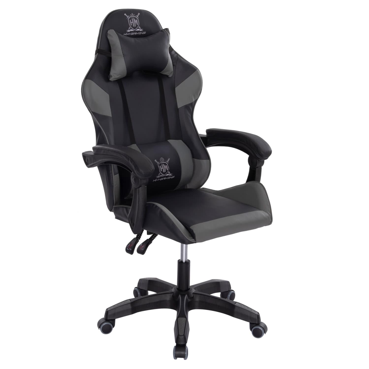 GAMING ARMCHAIR DARREN BLACK-GREY PVC 60x60x120Hcm.