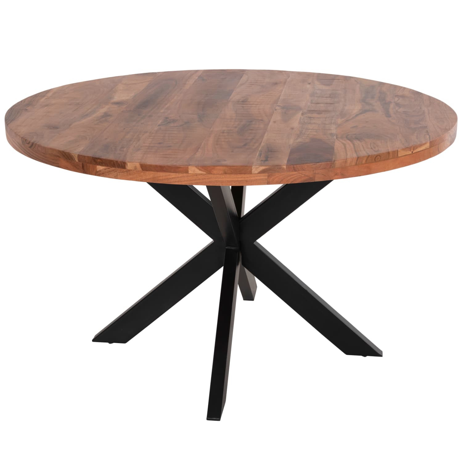 ТРПЕЗАРИСКА МАСА MONTANA SUPERIOR ПОВРШИНА ОД МАСИВНО ДРВО ОД БАГРЕМ 4cm. Φ150Χ79Hcm.