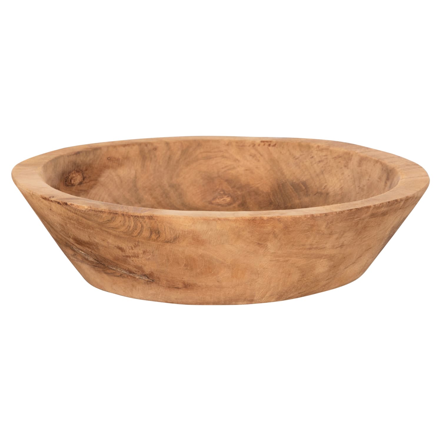 TABLE DECOR BOWL ROUND RECYCLED TEAK WOOD IN NATURAL Φ30x7H cm.