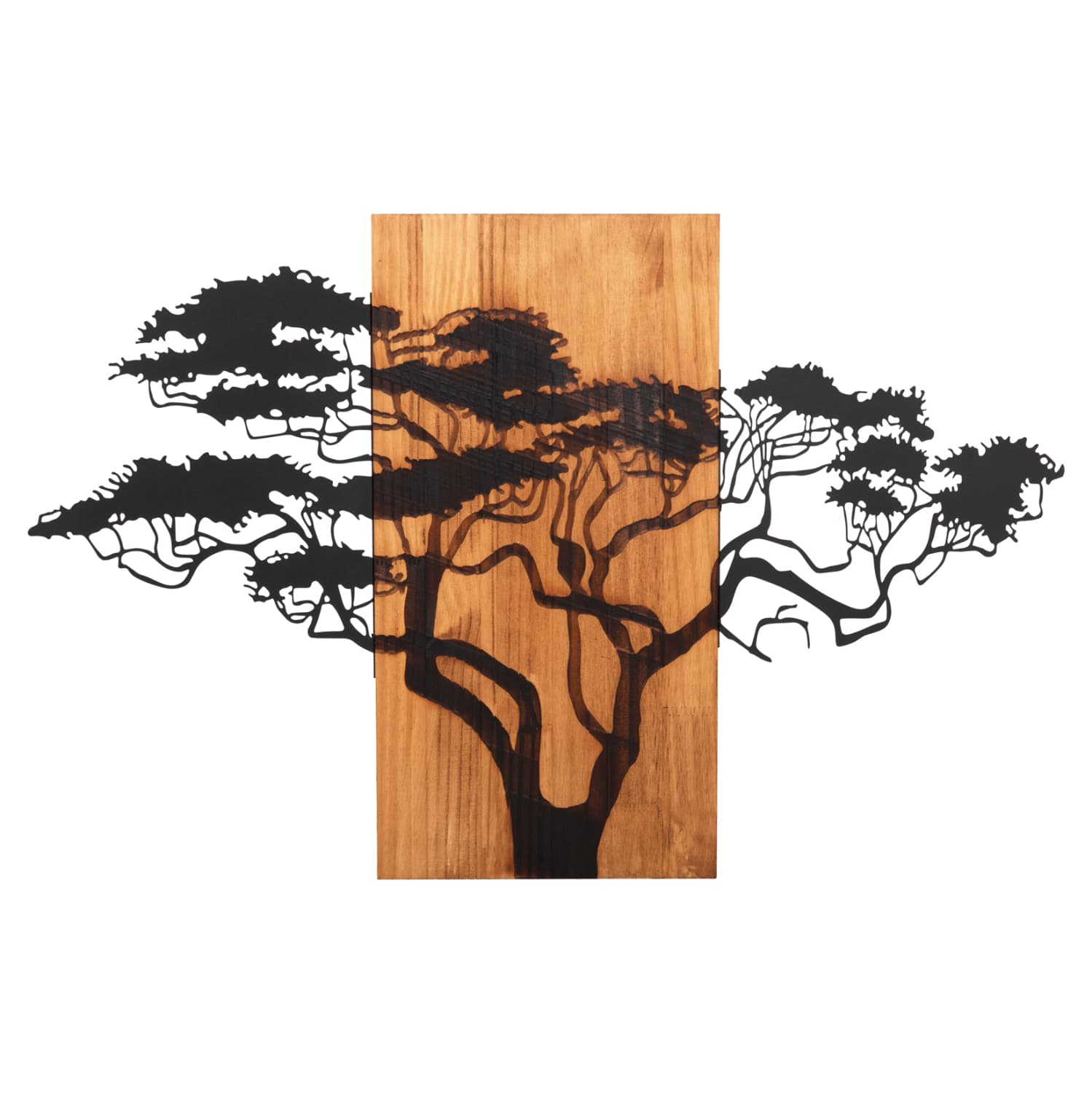 WALL DECORATION TREE FIGURE METAL-WOOD 90x3(thickness)x58Hcm.