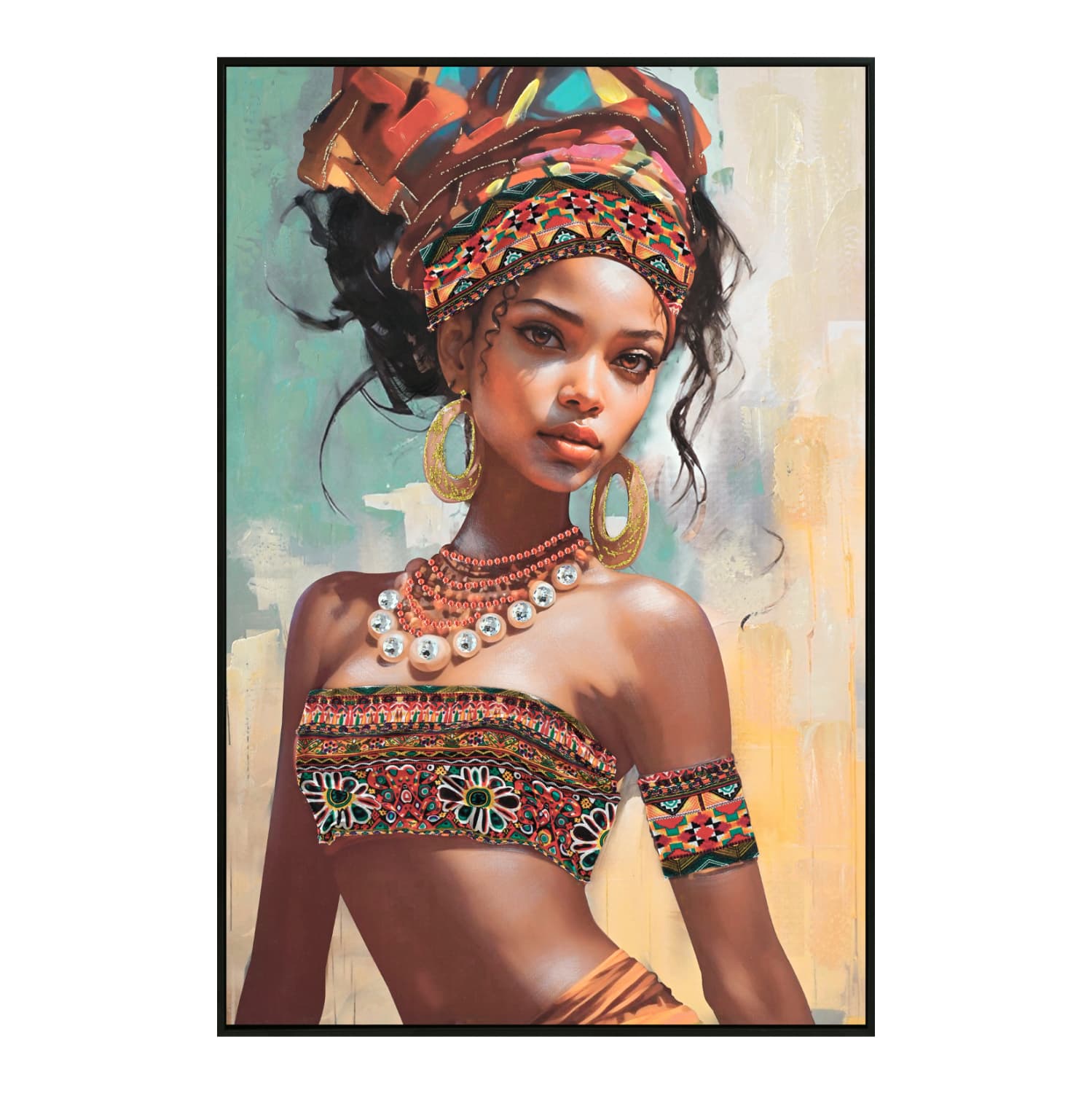 WALL PAINTING MARIP BLACK PS FRAME-PRINTED CANVAS 82x4,5x122Hcm.