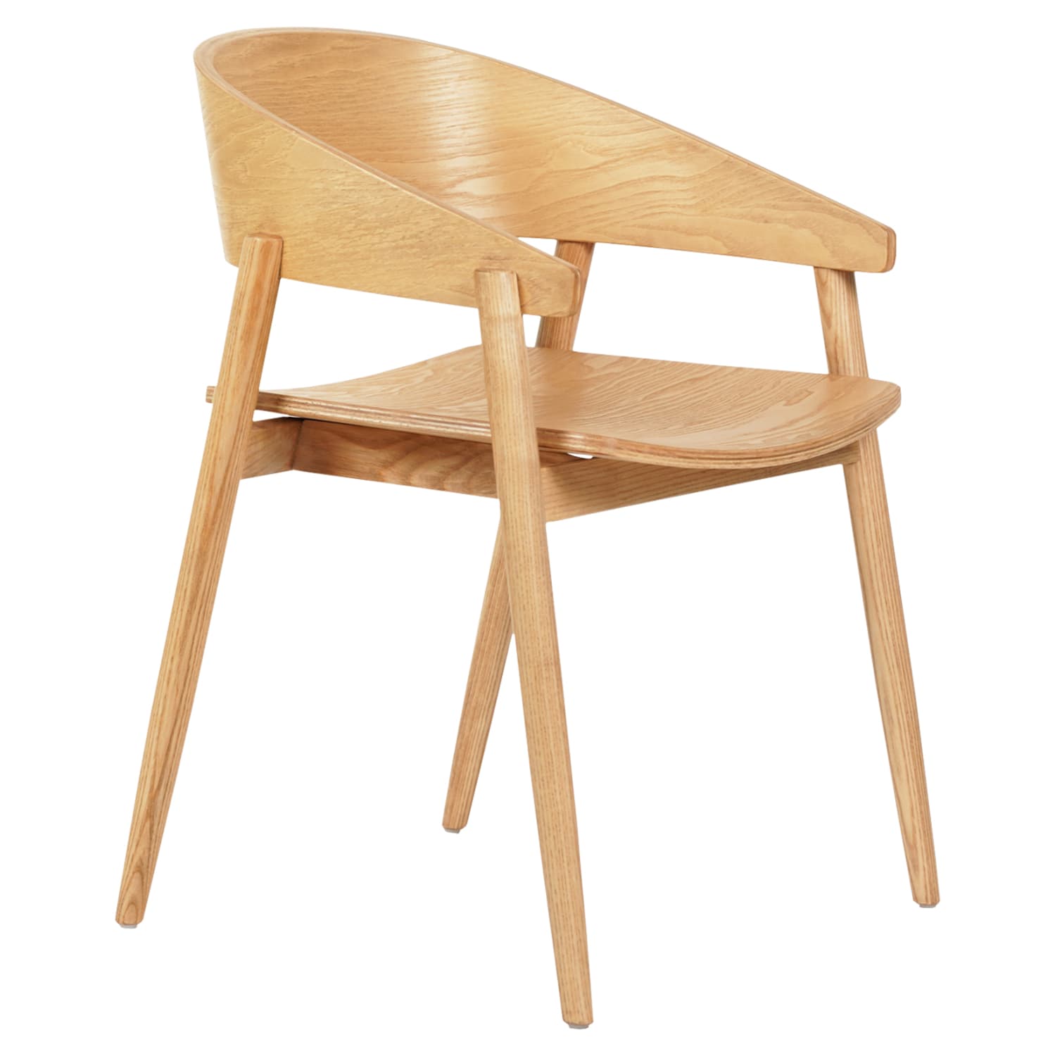 DINING CHAIR CANOP ASHWOOD IN LIGHT OAK COLOR 56,5x61x74Hcm.