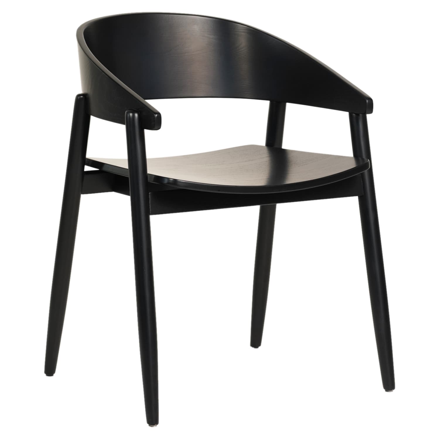 DINING CHAIR CANOP ASHWOOD IN BLACK COLOR 56,5x61x74Hcm.
