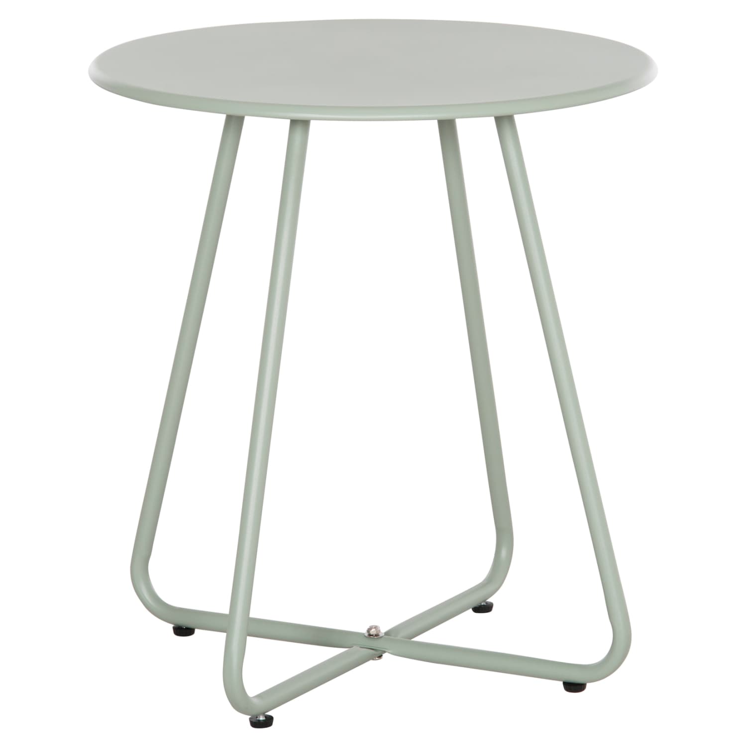 SIDE TABLE ROUND SAMMON METAL IN PISTACHIO GREEN COLOR Φ45x50Hcm.