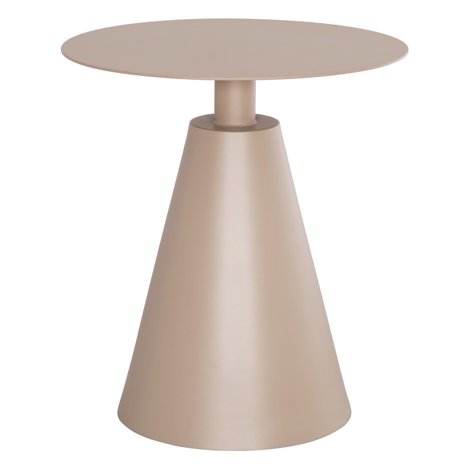 OUTDOOR ROUND SIDE TABLE SERA ALUMINUM IN CAPPUCCINO COLOR Φ50x56Hcm.