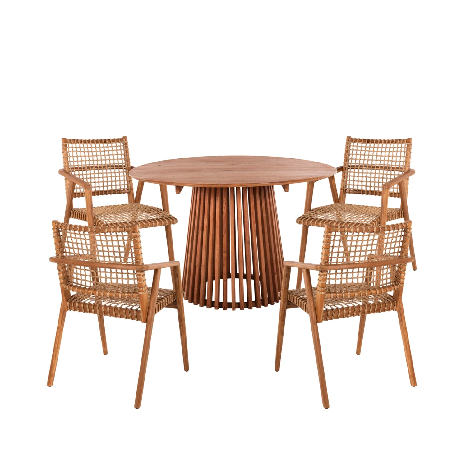 DINING SET 5PCS VAYA ROUND TABLE Φ120cm. & 4 DINING CHAIRS
