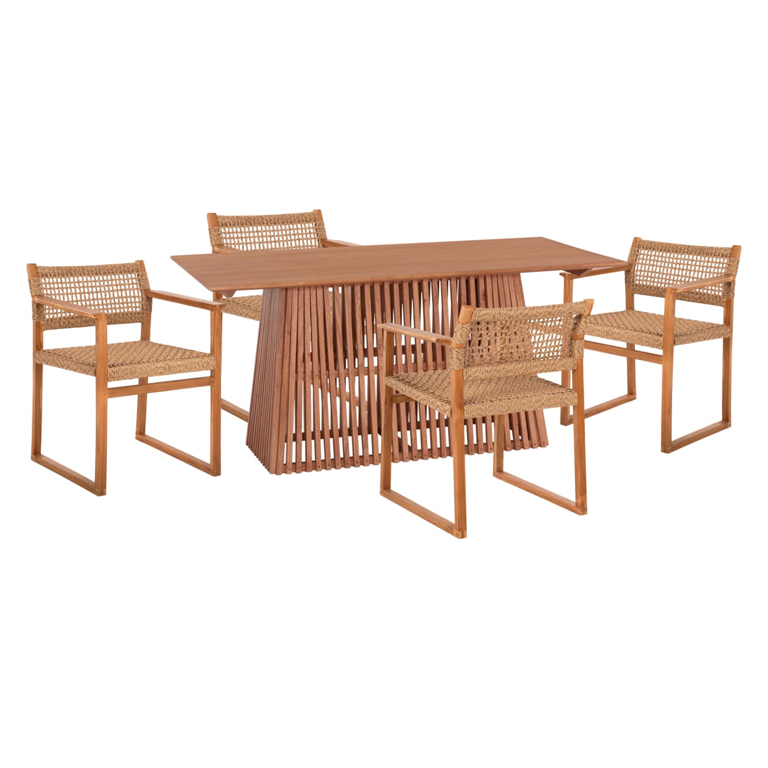 DINING SET 5PCS NARLEY RECTANGULAR TABLE & 4 DINING CHAIRS